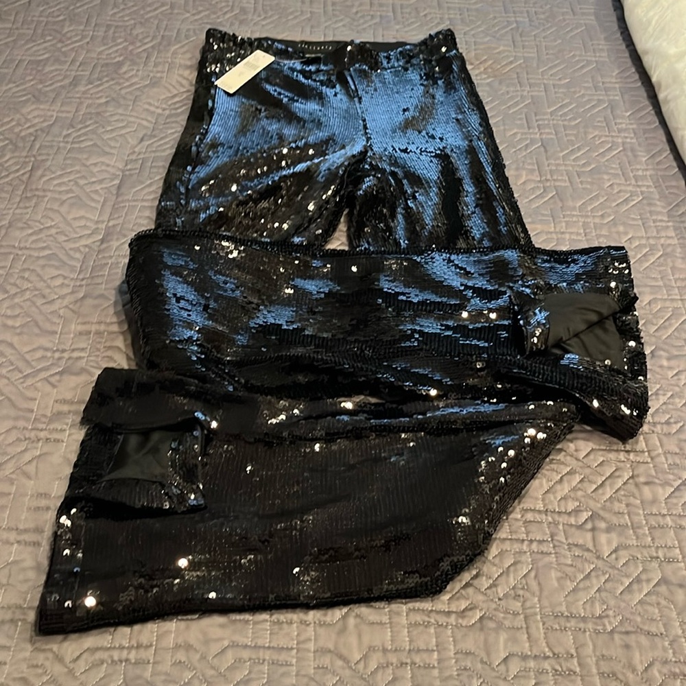 NWT BLACK SEQUIN PANTS